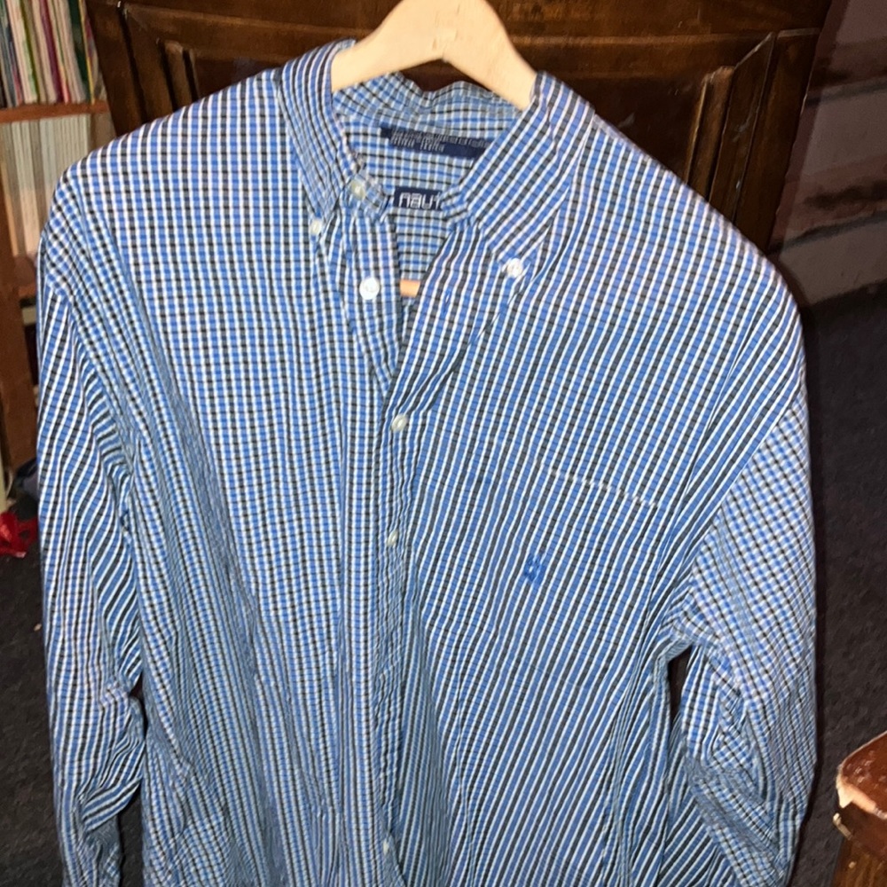 Nautica Plaid Dress shirt size medium
